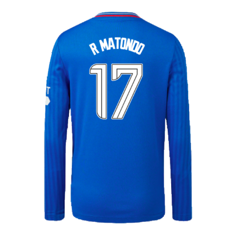 2023-2024 Rangers Long Sleeve Home Shirt (Kids) (R Matondo 17)