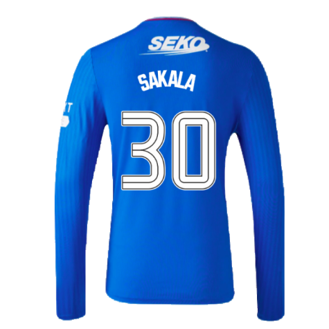 2023-2024 Rangers Long Sleeve Home Shirt (Sakala 30)