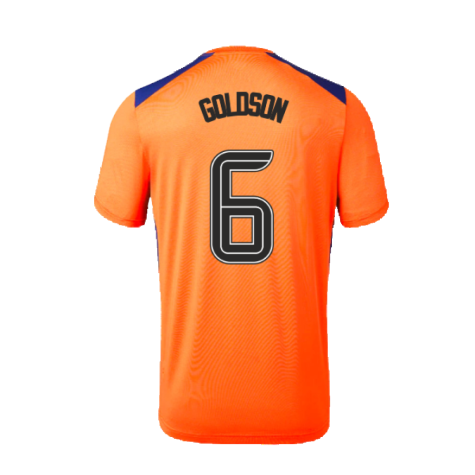 2023-2024 Rangers Players Third Match Day Tee (Orange) (Goldson 6)