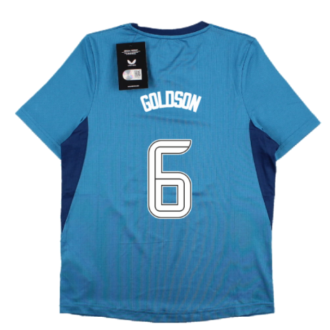 2023-2024 Rangers Players Training Tee (Deep Water) - Kids (Goldson 6)