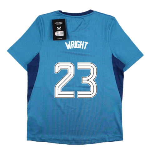 2023-2024 Rangers Players Training Tee (Deep Water) - Kids (Wright 23)