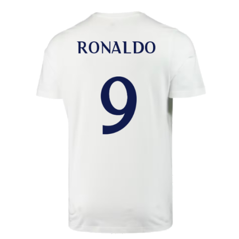 2023-2024 Real Madrid DNA Graphic Tee (White) (Ronaldo 9)