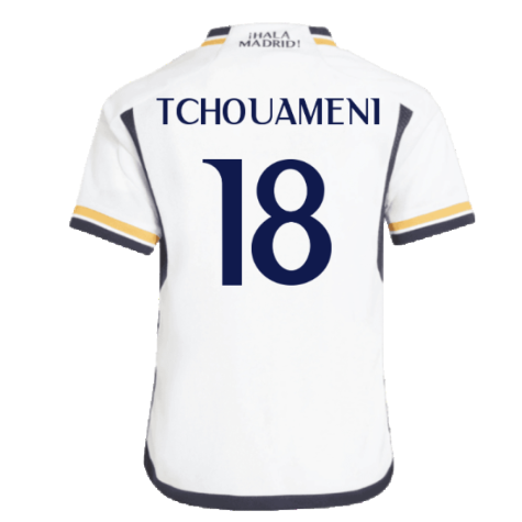 2023-2024 Real Madrid Home Mini Kit (Tchouameni 18)