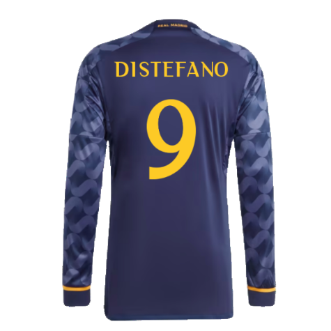 2023-2024 Real Madrid Long Sleeve Away Shirt (Di Stefano 9)