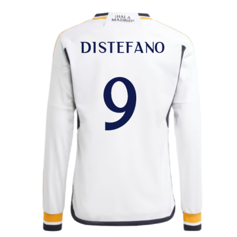 2023-2024 Real Madrid Long Sleeve Home Shirt (Kids) (Di Stefano 9)