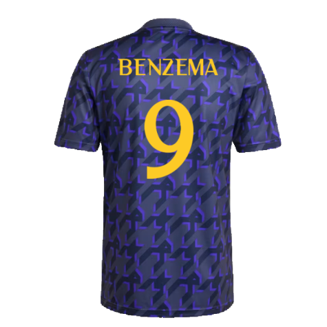 2023-2024 Real Madrid Pre-Match Shirt (Shadow Navy) (Benzema 9)