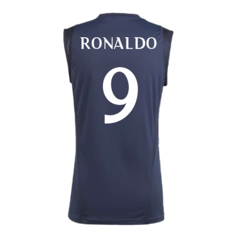 2023-2024 Real Madrid Sleeveless Jersey (Legend Ink) (Ronaldo 9)