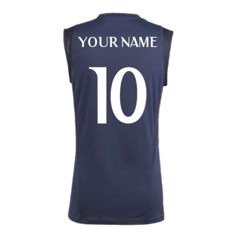 2023-2024 Real Madrid Sleeveless Jersey (Legend Ink) (Your Name)