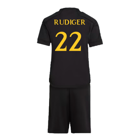 2023-2024 Real Madrid Third Mini Kit (Rudiger 22)