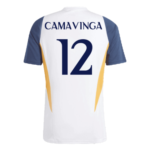 2023-2024 Real Madrid Training Shirt (White) (Camavinga 12)