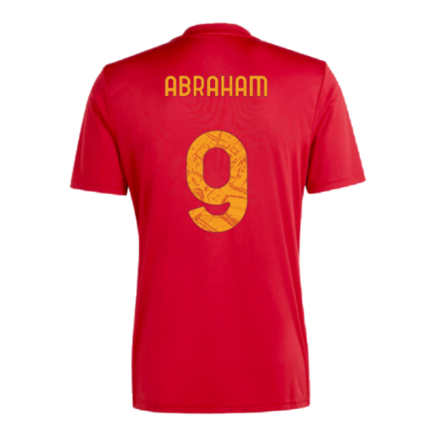 2023-2024 Roma Icon Pre-Match Shirt (Red) (ABRAHAM 9)