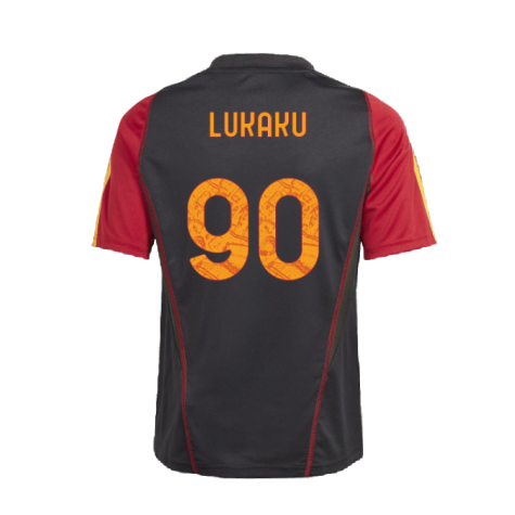 2023-2024 Roma Training Jersey (Black) - Kids (LUKAKU 90)