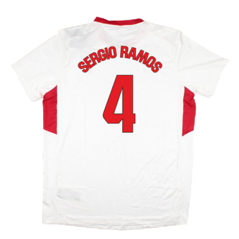 2023-2024 Sevilla Home Matchday Tee (White) (Sergio Ramos 4)