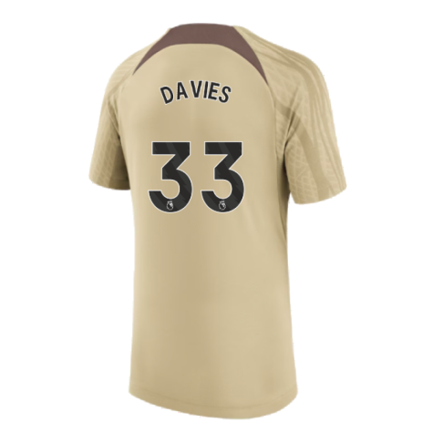 2023-2024 Tottenham Training Shirt (Gold) - Kids (Davies 33)