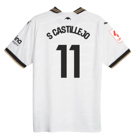 2023-2024 Valencia Home Shirt (S CASTILLEJO 11)