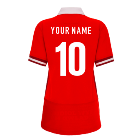 2023-2024 Wales Rugby WRU Home Cotton Shirt (Ladies) (Your Name)