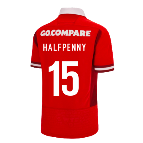 2023-2024 Wales Rugby WRU Home Poly Shirt (Halfpenny 15)