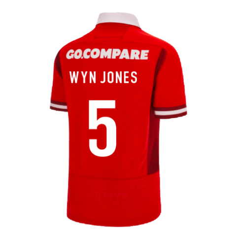 2023-2024 Wales Rugby WRU Home Poly Shirt (Wyn Jones 5)