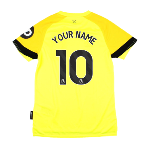 2023-2024 West Ham Change Goalkeeper Shirt (Yellow) - Kids (Your Name)