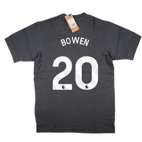 2023-2024 West Ham Leisure Tee (Carbon) (BOWEN 20)