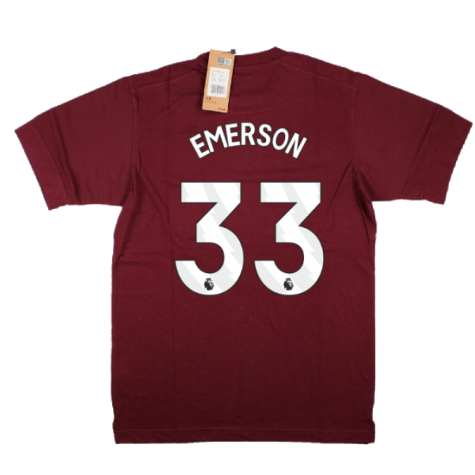 2023-2024 West Ham Leisure Tee (Tawny Port) (EMERSON 33)