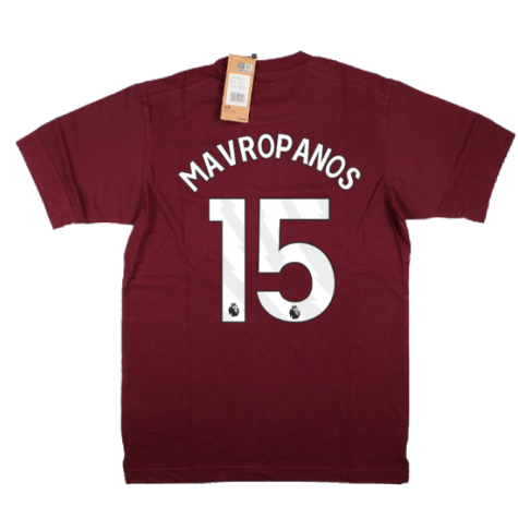 2023-2024 West Ham Leisure Tee (Tawny Port) (Mavropanos 15)