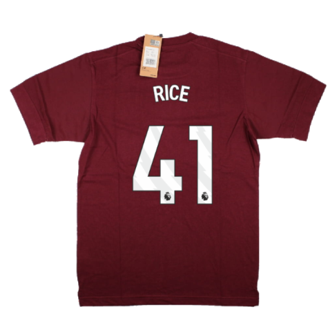 2023-2024 West Ham Leisure Tee (Tawny Port) (RICE 41)