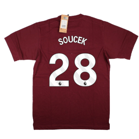 2023-2024 West Ham Leisure Tee (Tawny Port) (SOUCEK 28)