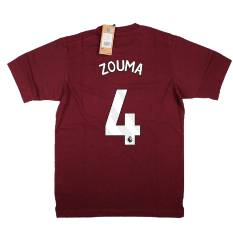 2023-2024 West Ham Leisure Tee (Tawny Port) (ZOUMA 4)