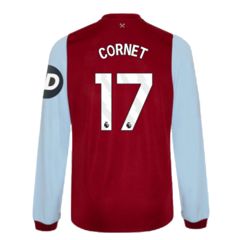 2023-2024 West Ham Long Sleeve Home Shirt (Kids) (CORNET 17)