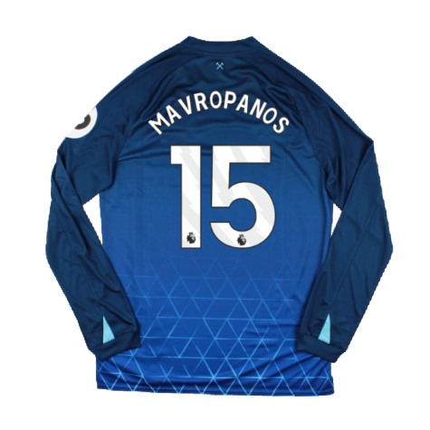 2023-2024 West Ham Long Sleeve Third Shirt (Mavropanos 15)