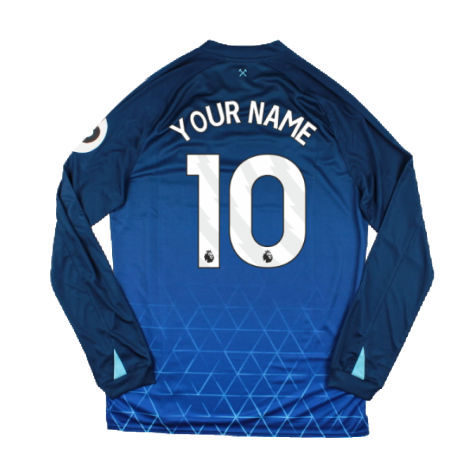 2023-2024 West Ham Long Sleeve Third Shirt (Your Name)