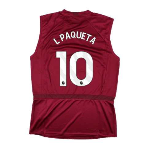 2023-2024 West Ham Sleeveless Tee (Claret) (L PAQUETA 10)