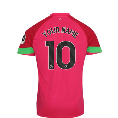 2023-2024 West Ham Third Goalkeeper Shirt (Pink) - Kids (Your Name)