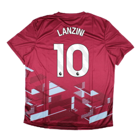 2023-2024 West Ham Warm Up Jersey (Claret) (LANZINI 10)