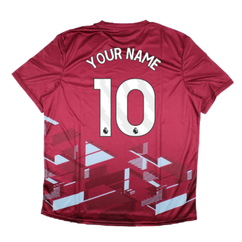 2023-2024 West Ham Warm Up Jersey (Claret) (Your Name)