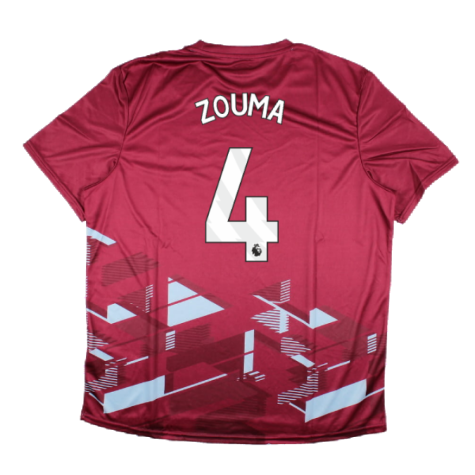 2023-2024 West Ham Warm Up Jersey (Claret) (ZOUMA 4)