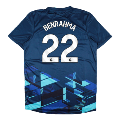 2023-2024 West Ham Warm Up Jersey (Navy) (BENRAHMA 22)