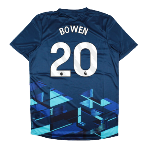 2023-2024 West Ham Warm Up Jersey (Navy) (BOWEN 20)