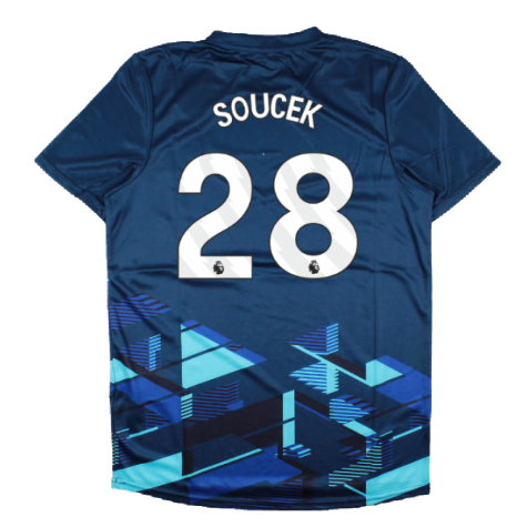 2023-2024 West Ham Warm Up Jersey (Navy) (SOUCEK 28)