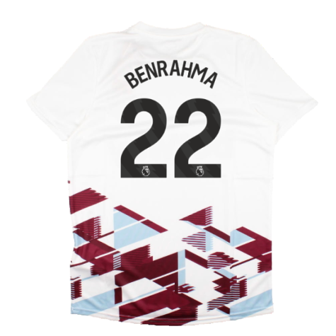 2023-2024 West Ham Warm Up Jersey (White) (BENRAHMA 22)