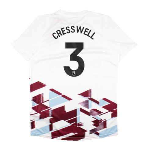 2023-2024 West Ham Warm Up Jersey (White) (CRESSWELL 3)