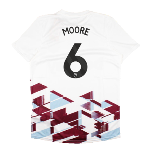 2023-2024 West Ham Warm Up Jersey (White) (MOORE 6)