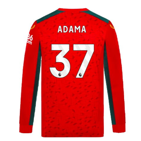 2023-2024 Wolves Long Sleeve Away Shirt (ADAMA 37)