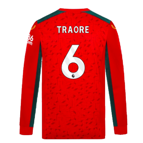 2023-2024 Wolves Long Sleeve Away Shirt (TRAORE 6)