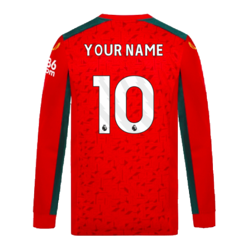 2023-2024 Wolves Long Sleeve Away Shirt (Your Name)