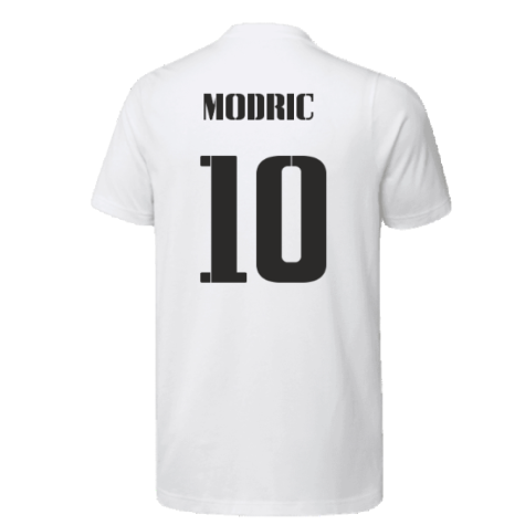 2023 Real Madrid Graphic Tee (White) (MODRIC 10)