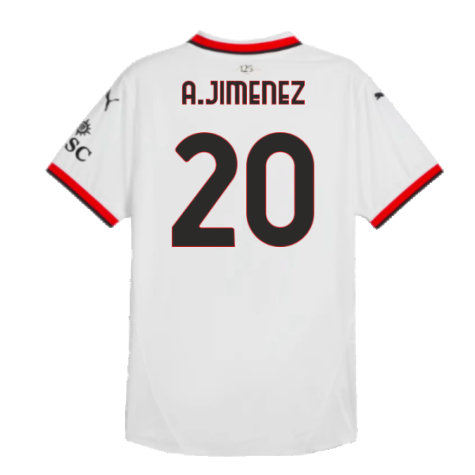 2024-2025 AC Milan Away Authentic Shirt (A.Jimenez 20)