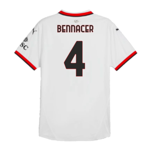 2024-2025 AC Milan Away Authentic Shirt (Bennacer 4)