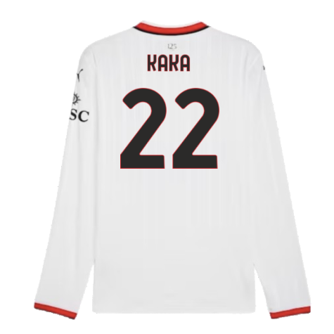 2024-2025 AC Milan Away Long Sleeve Shirt (Kaka 22)